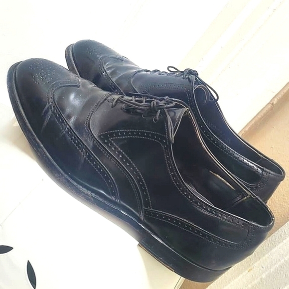 HANOVER MEN'S CLASSICS MASTERFLEX LEATHER WING TIP DRESSY SHOES SIZE 7.5 🌴✌️ - Picture 12 of 16